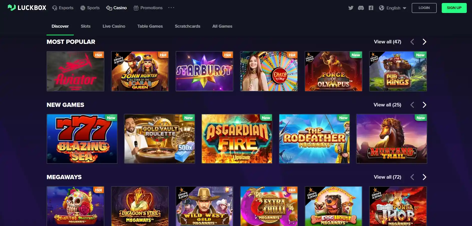 Luckbox Casino Games
