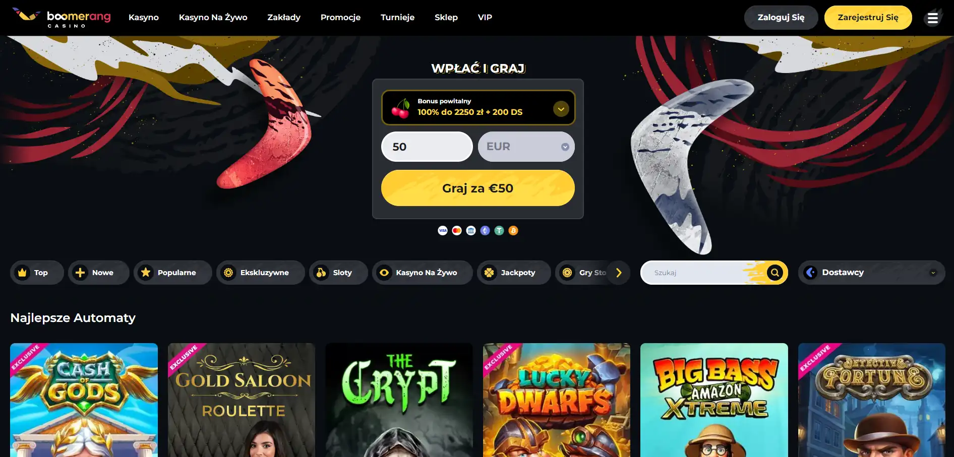 Boomerang Casino gry