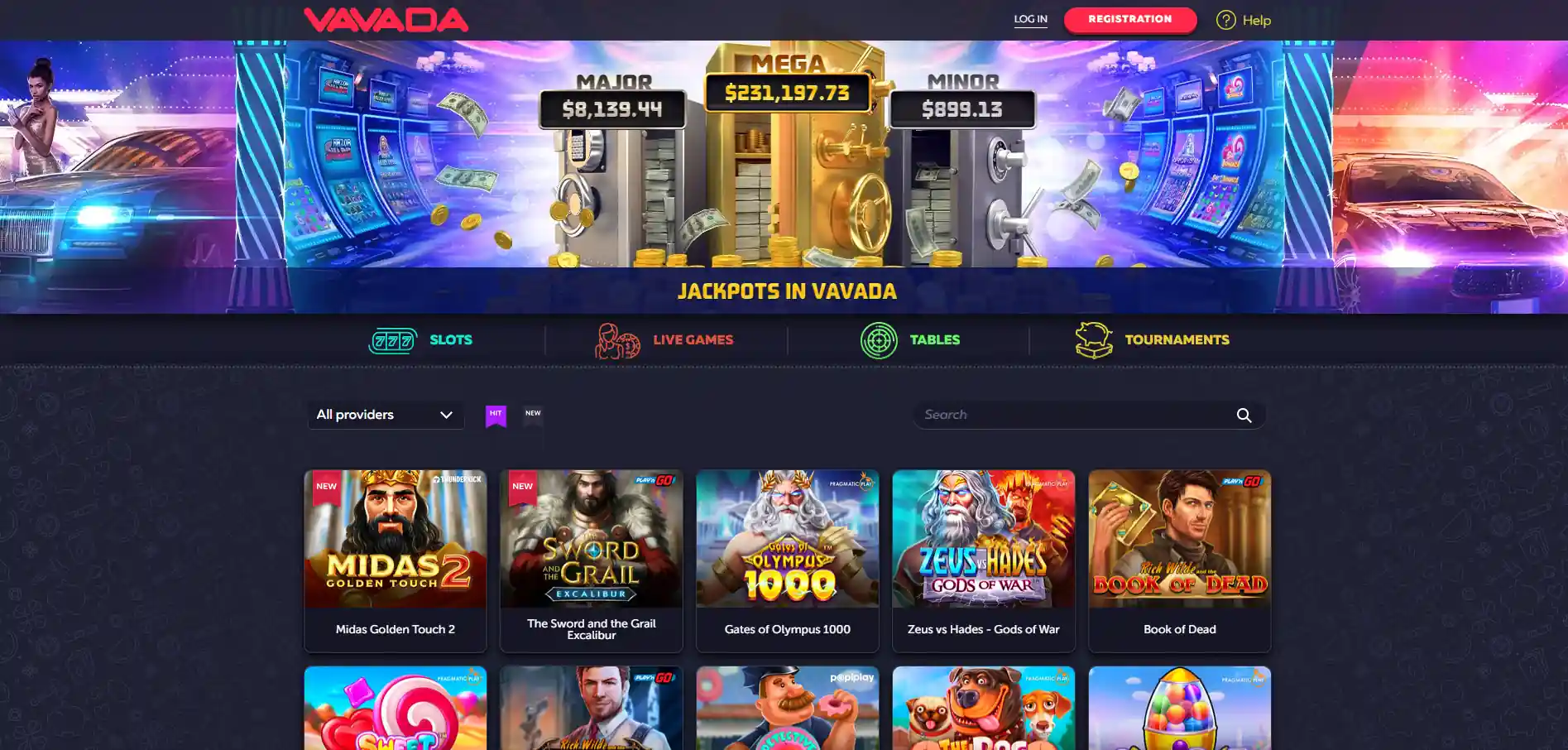 Vavada Casino gry