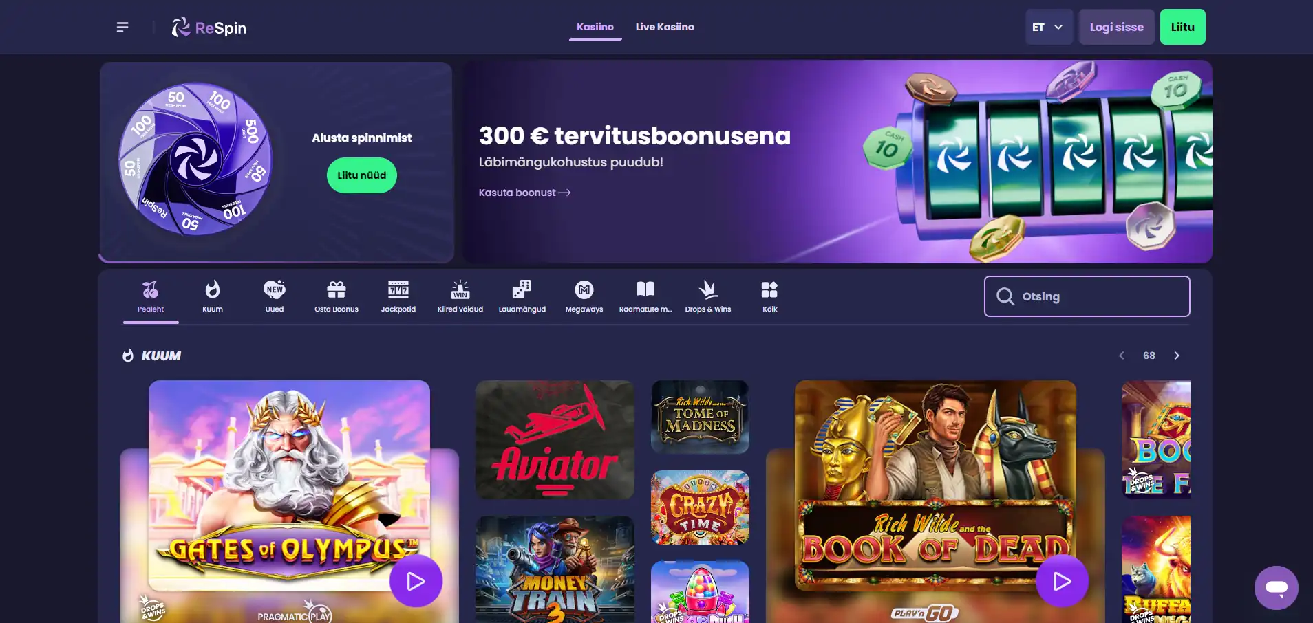 ReSpin Casino mängud