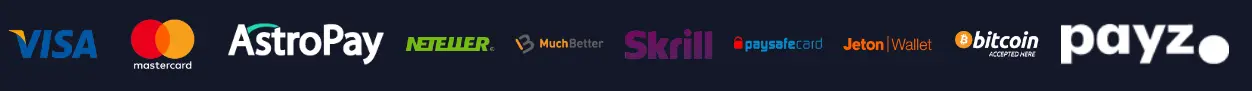 Highroller Payment methods List of available payment methods