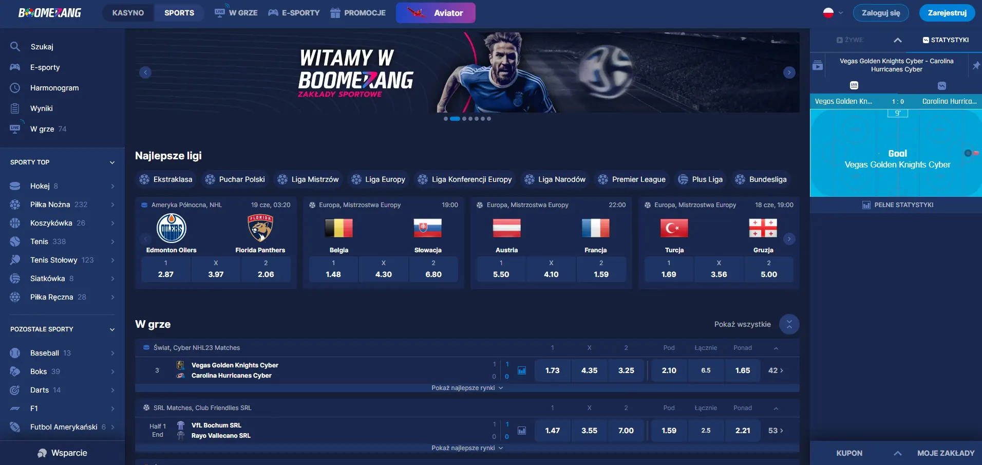 Boomerang Bet sporty