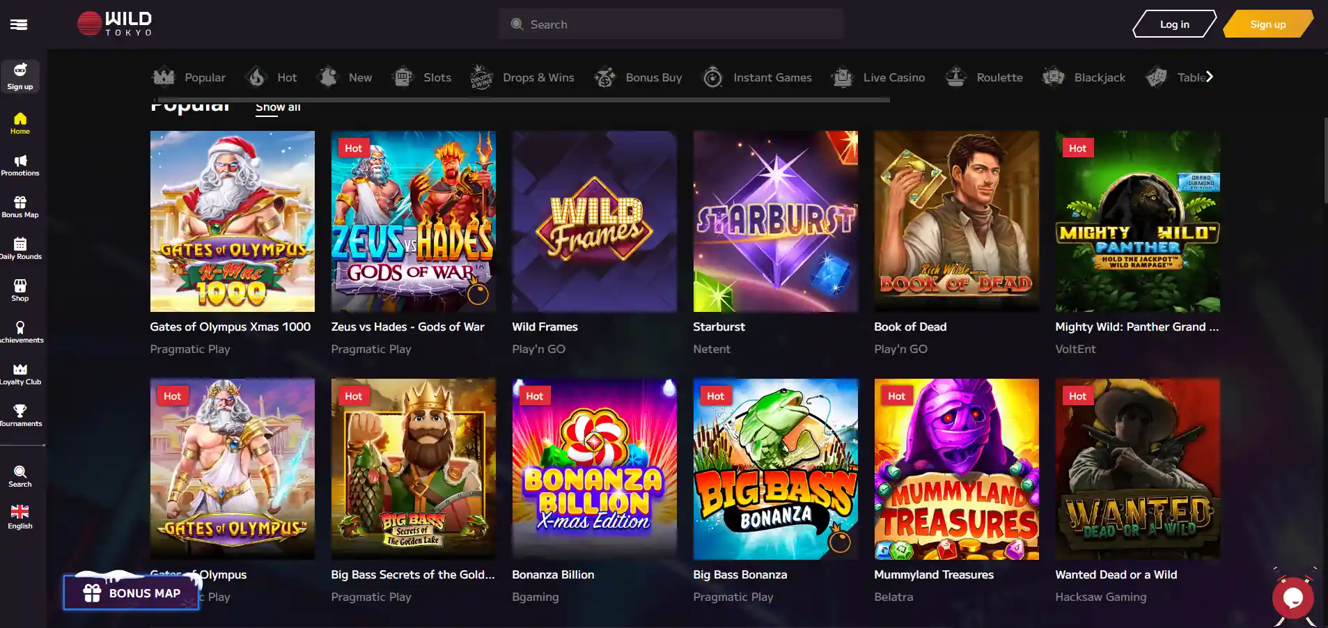 Wild Tokyo casino games