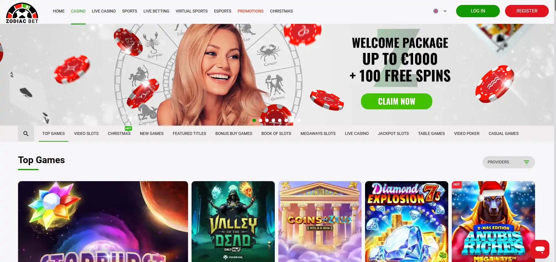 ZodiacBet казино игры 