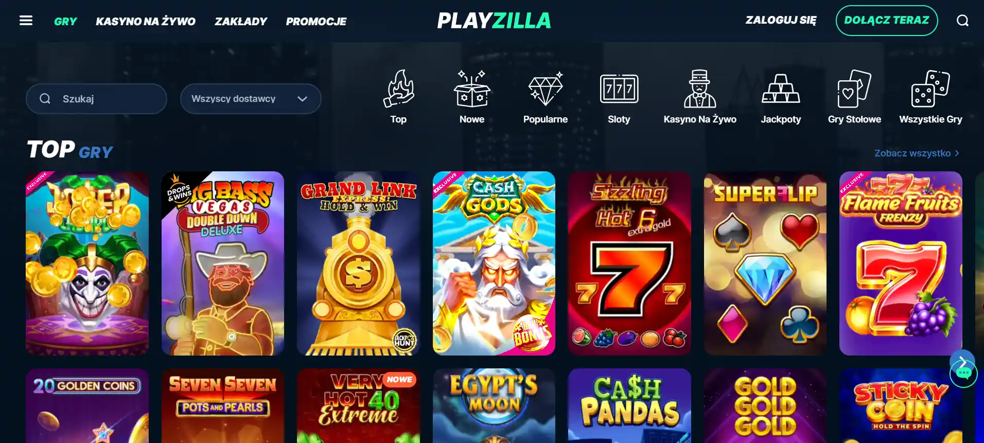 Playzilla gry kasynowe