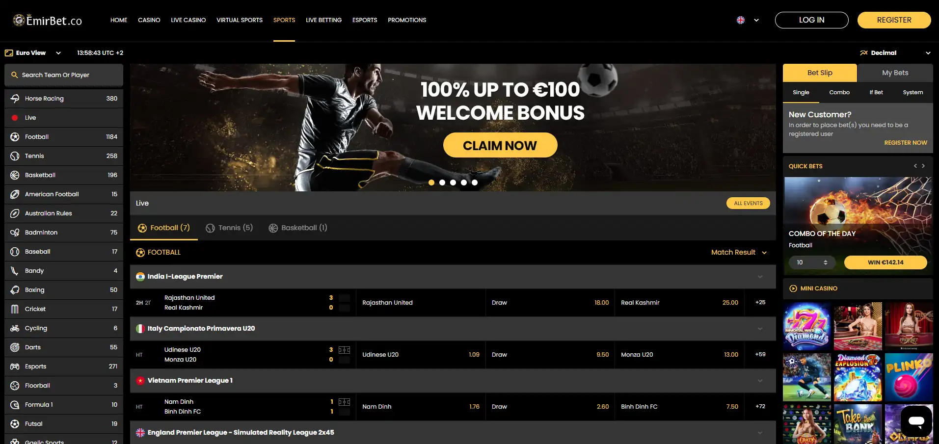 Emirbet sporta likmes