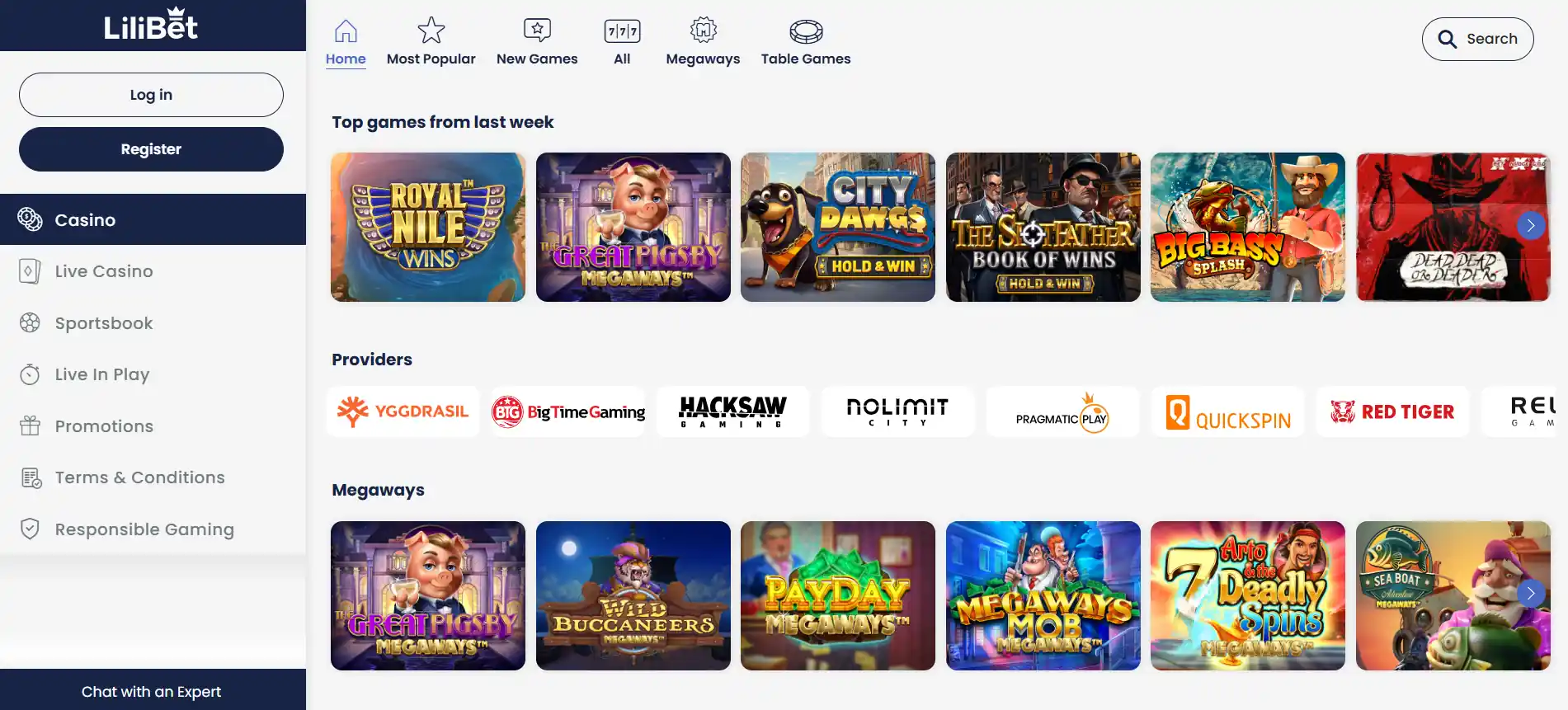 Lilibet casino games