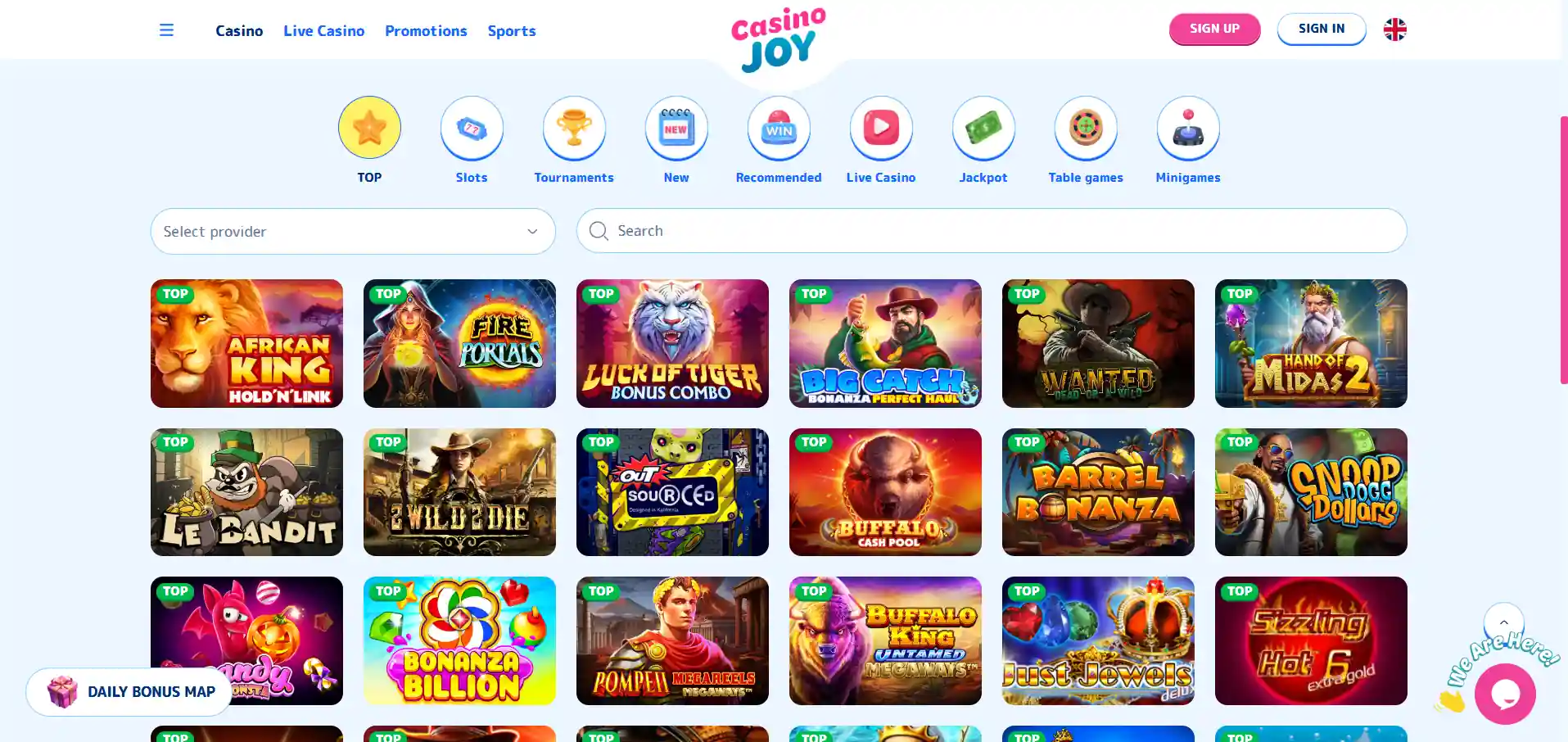 CasinoJoy kasiinomängud