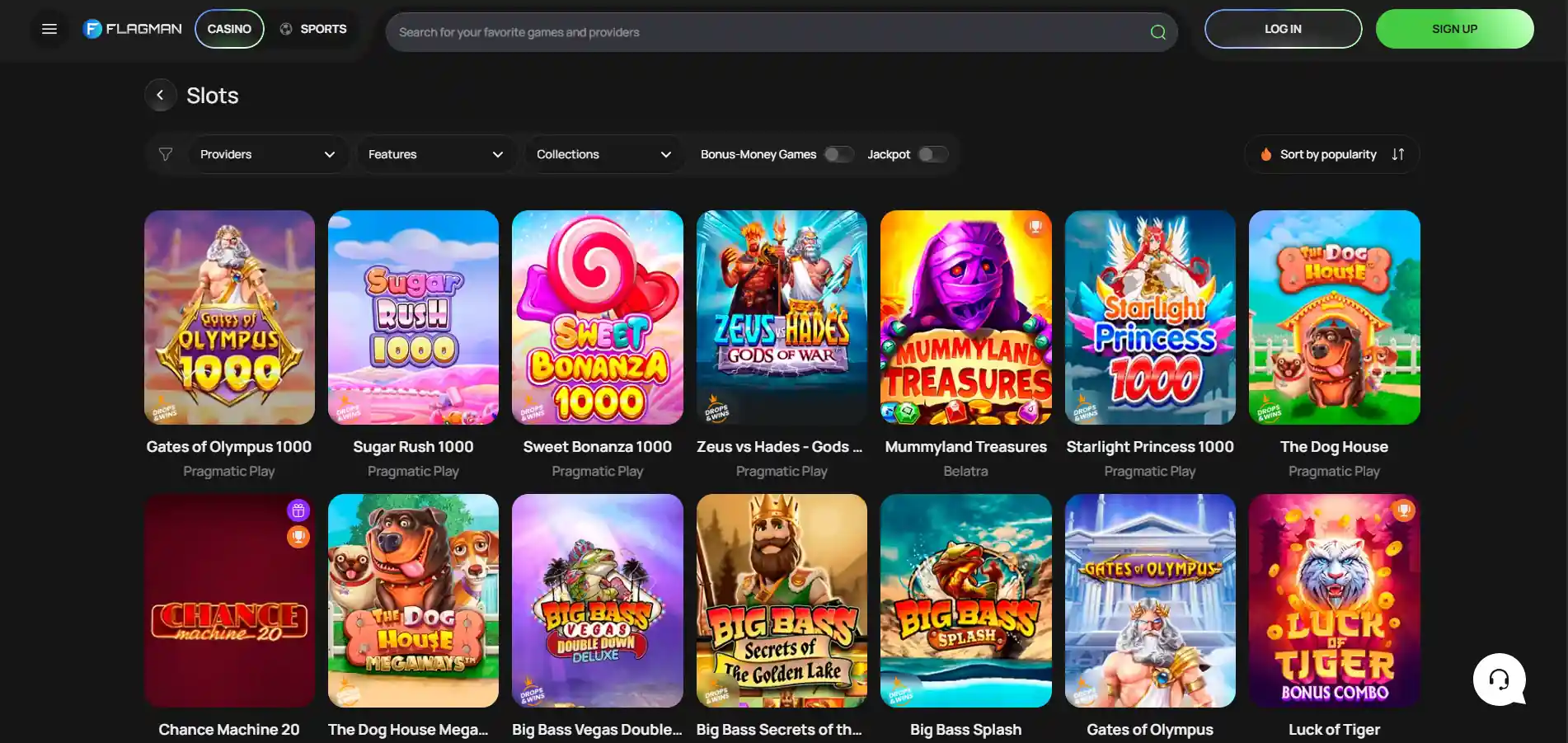 Flagman casino games