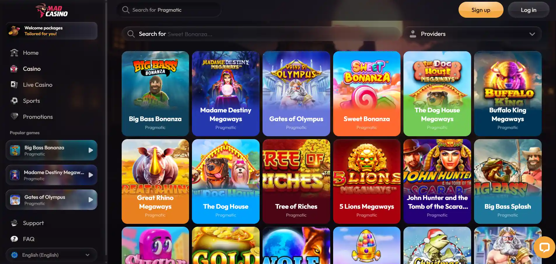 MadCasino казино игры