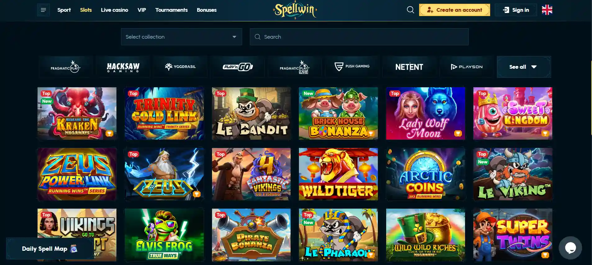Spellwin kasiino mängud
