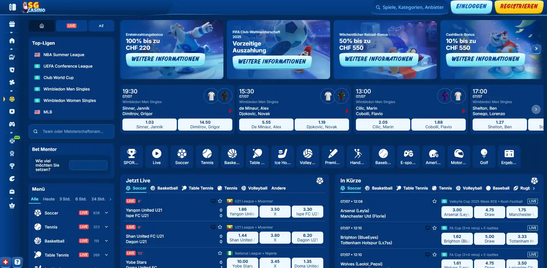 SG Casino Sportwetten