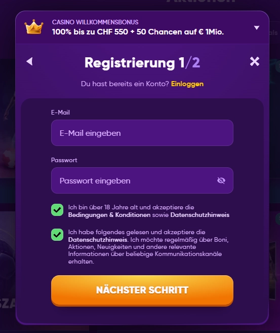 Kingmaker Registrierung