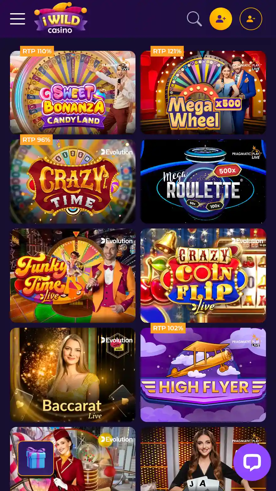 iWild Casino live casino