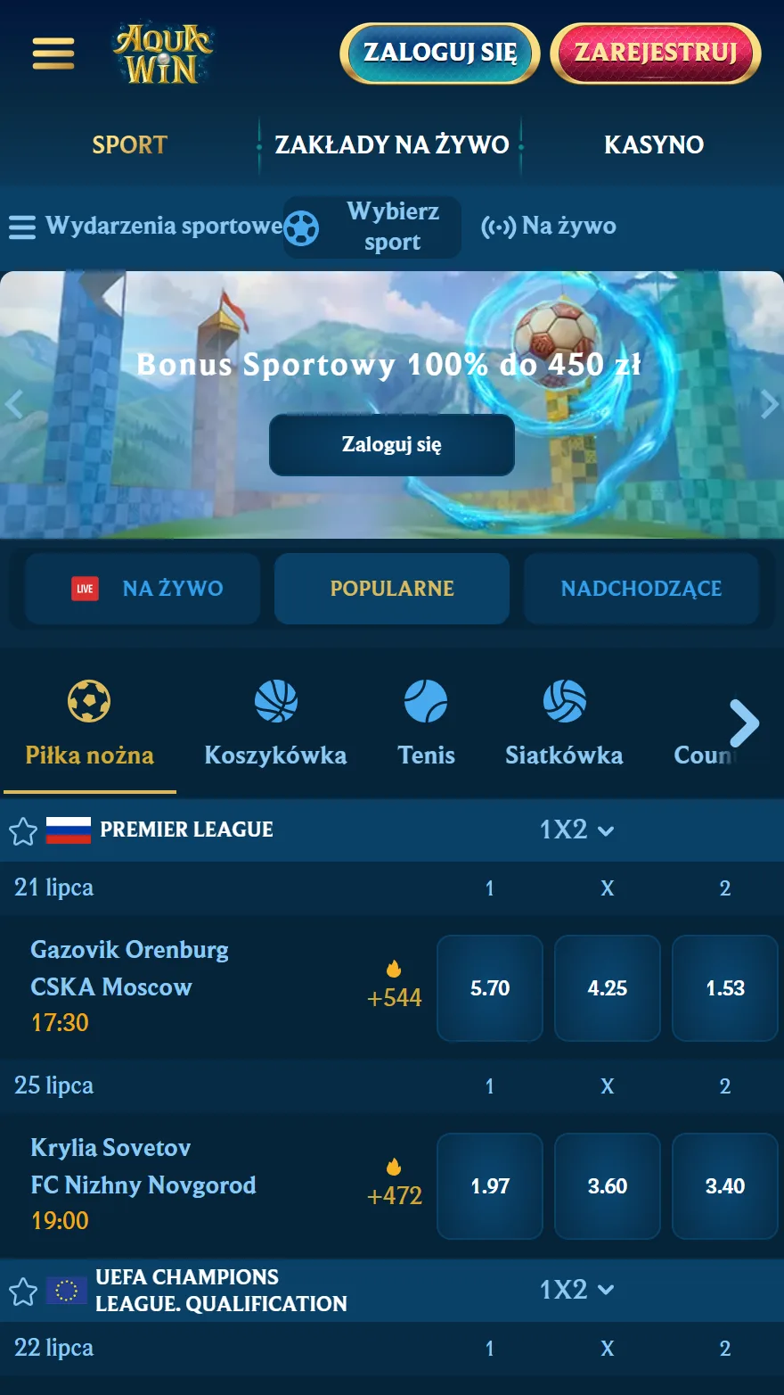 Aquawin zakłady sportowe