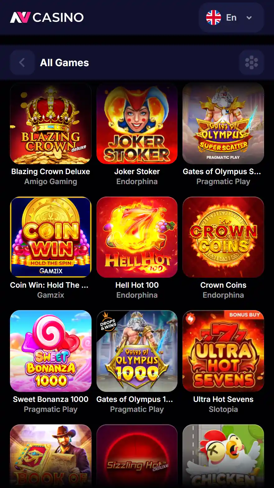 NV Casino spēles
