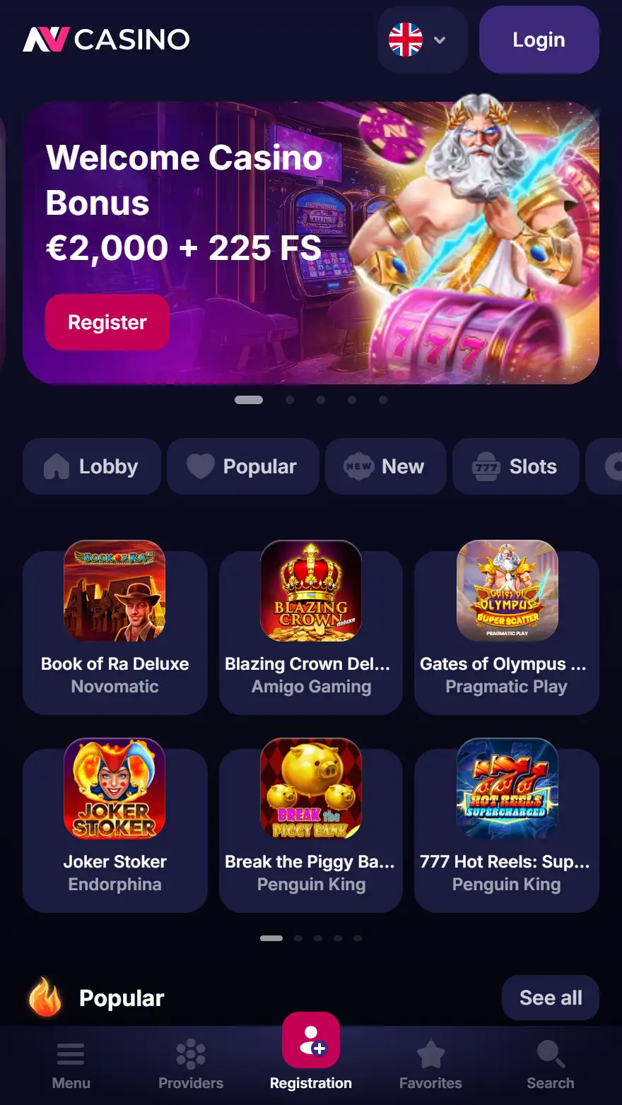 NV Casino avaleht