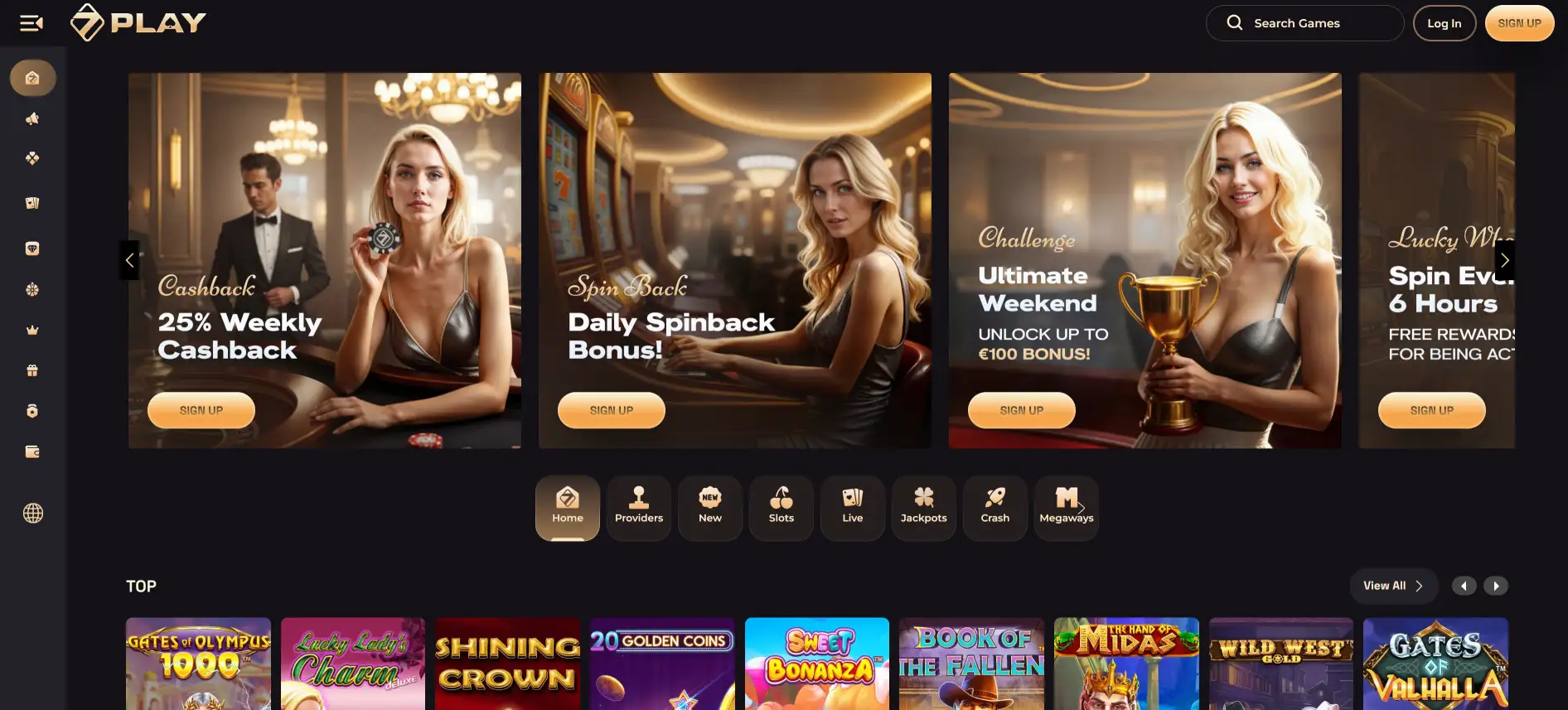 SevenPlay casino hemsida