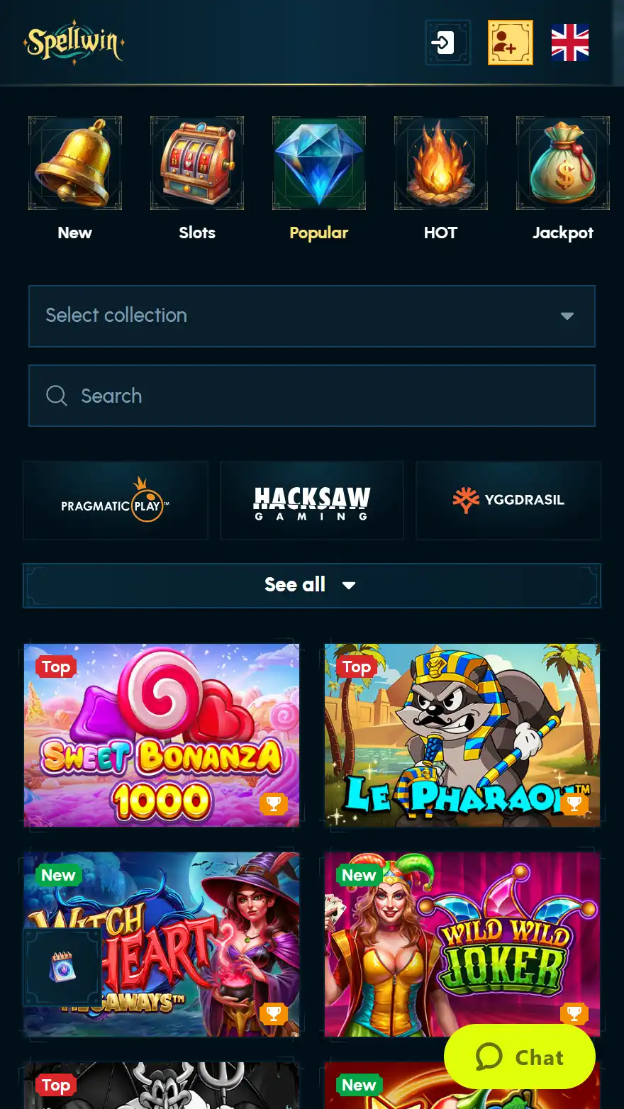 SpellWin казино игры