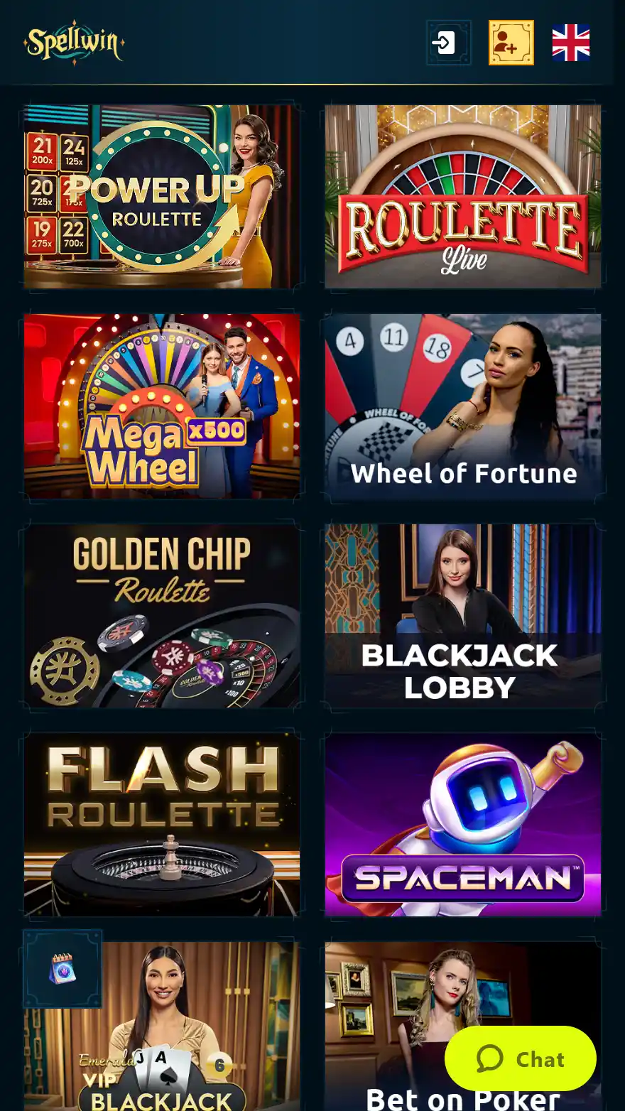 SpellWin live казино