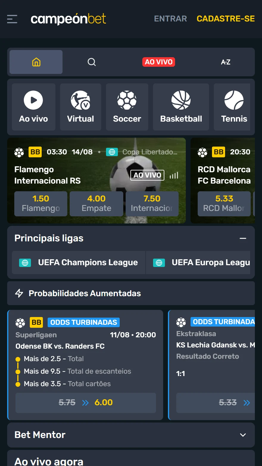 Campeonbet apostas esportivas celular