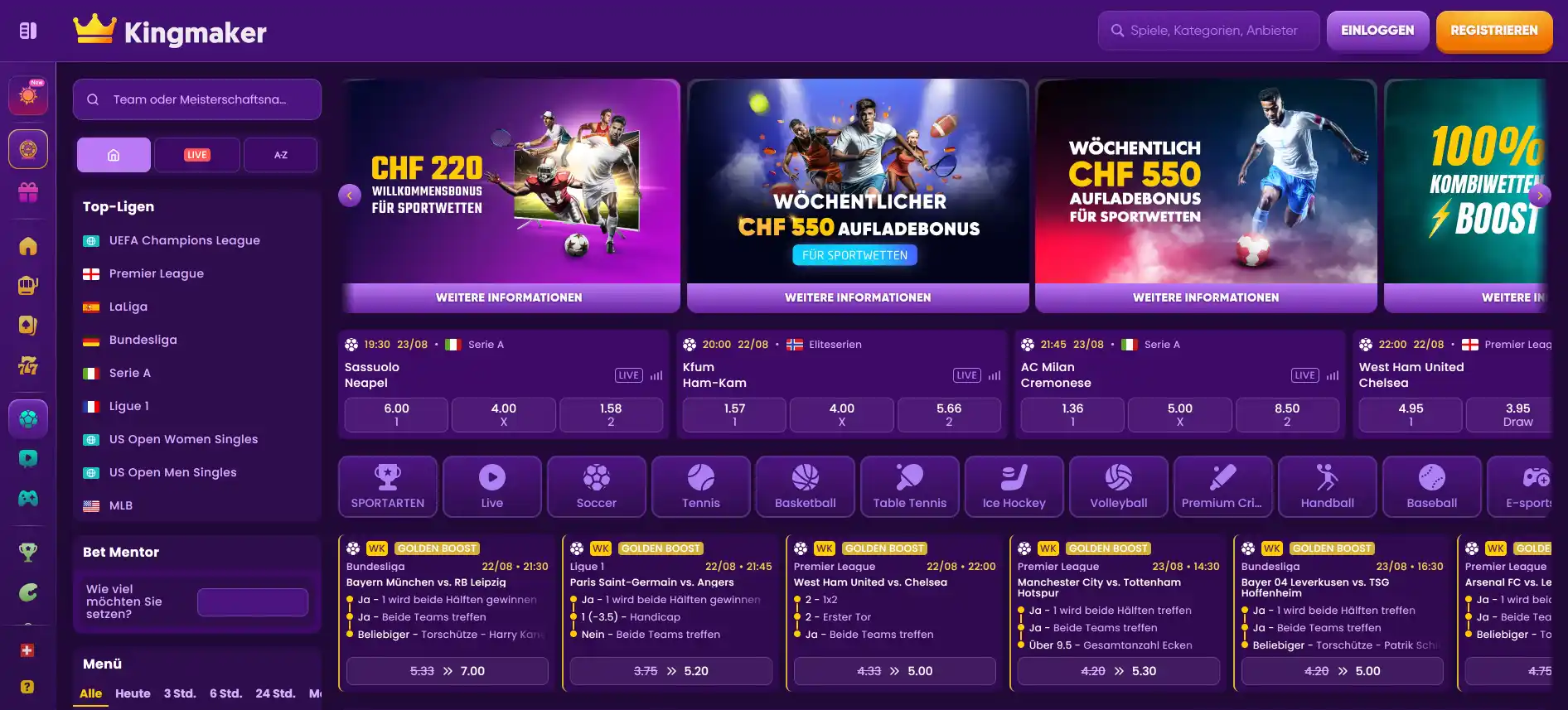 Kingmaker Sportwetten
