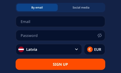 Aizpildi reģistrācijas formu