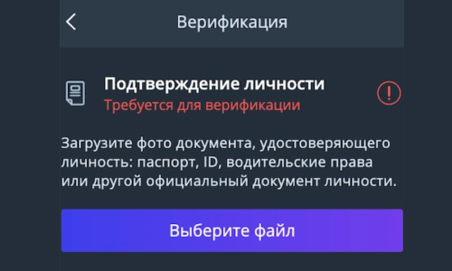 Верификация аккаунта