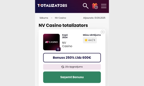 Reģistrējies NV Casino
