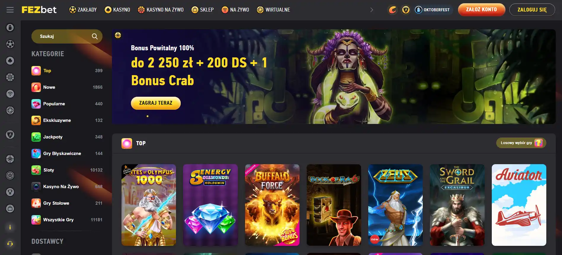 Fezbet Casino strona główna