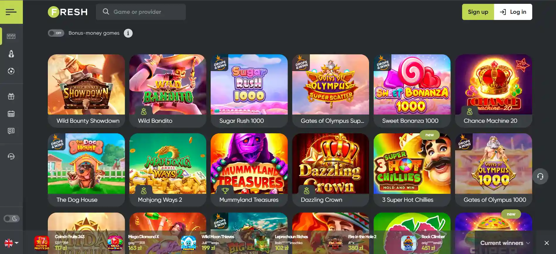 Fresh Casino i wybór gier slotowych 