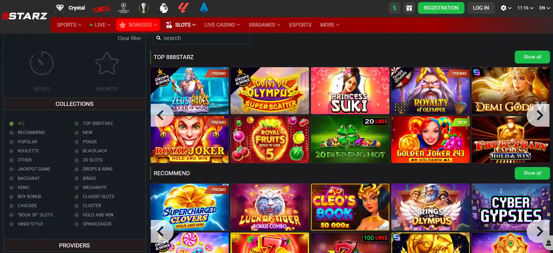 888starz Casino - gry slotowe