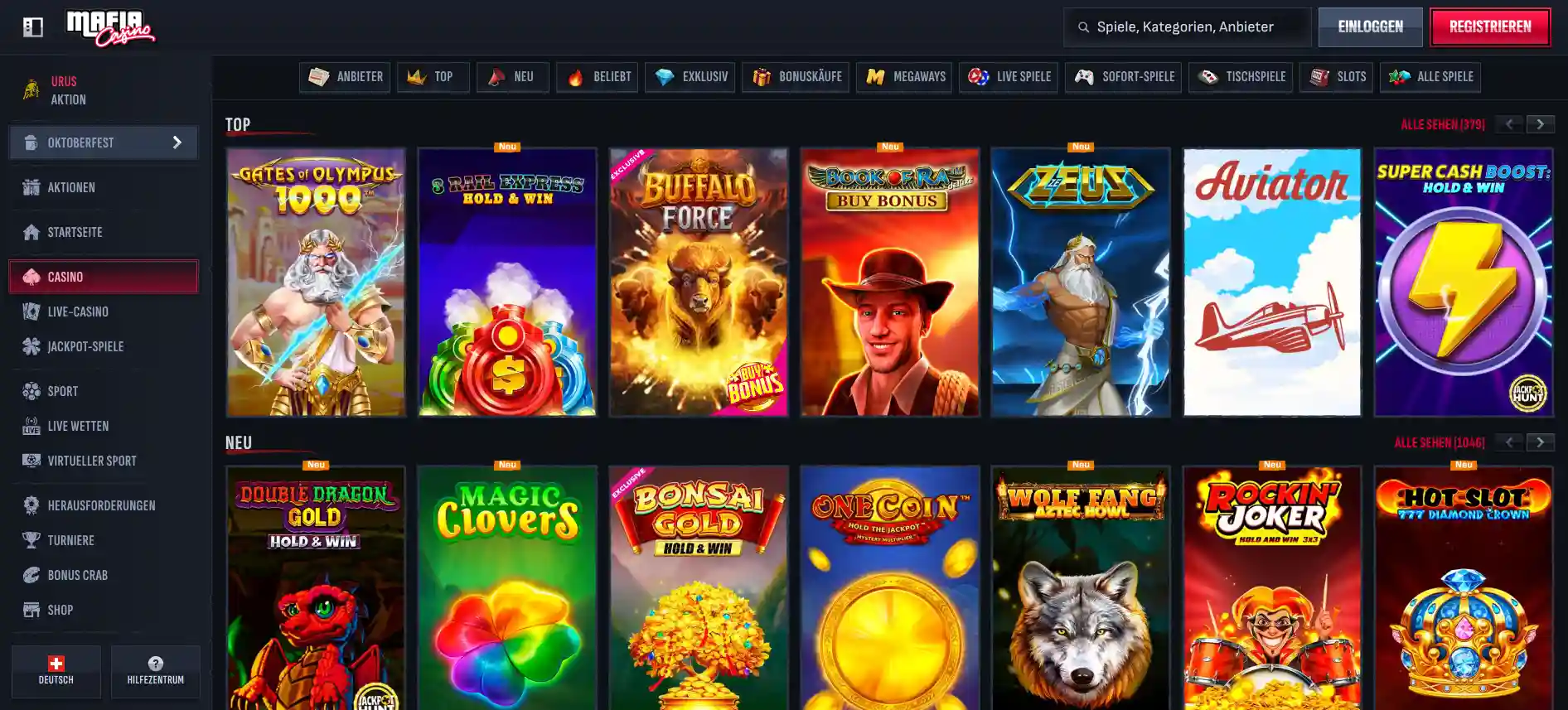Mafia Casino Spiele