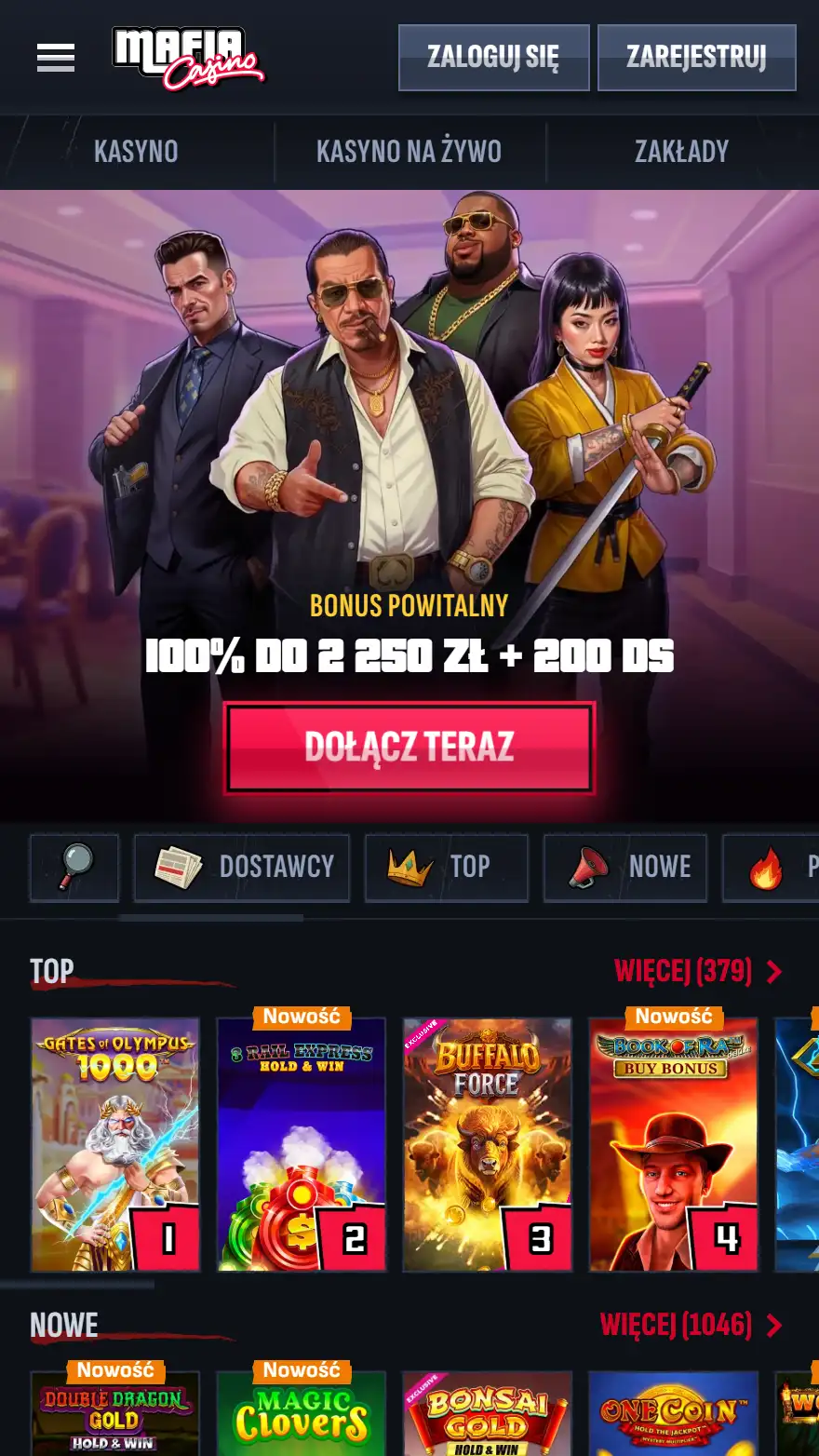 Mafia Casino strona główna