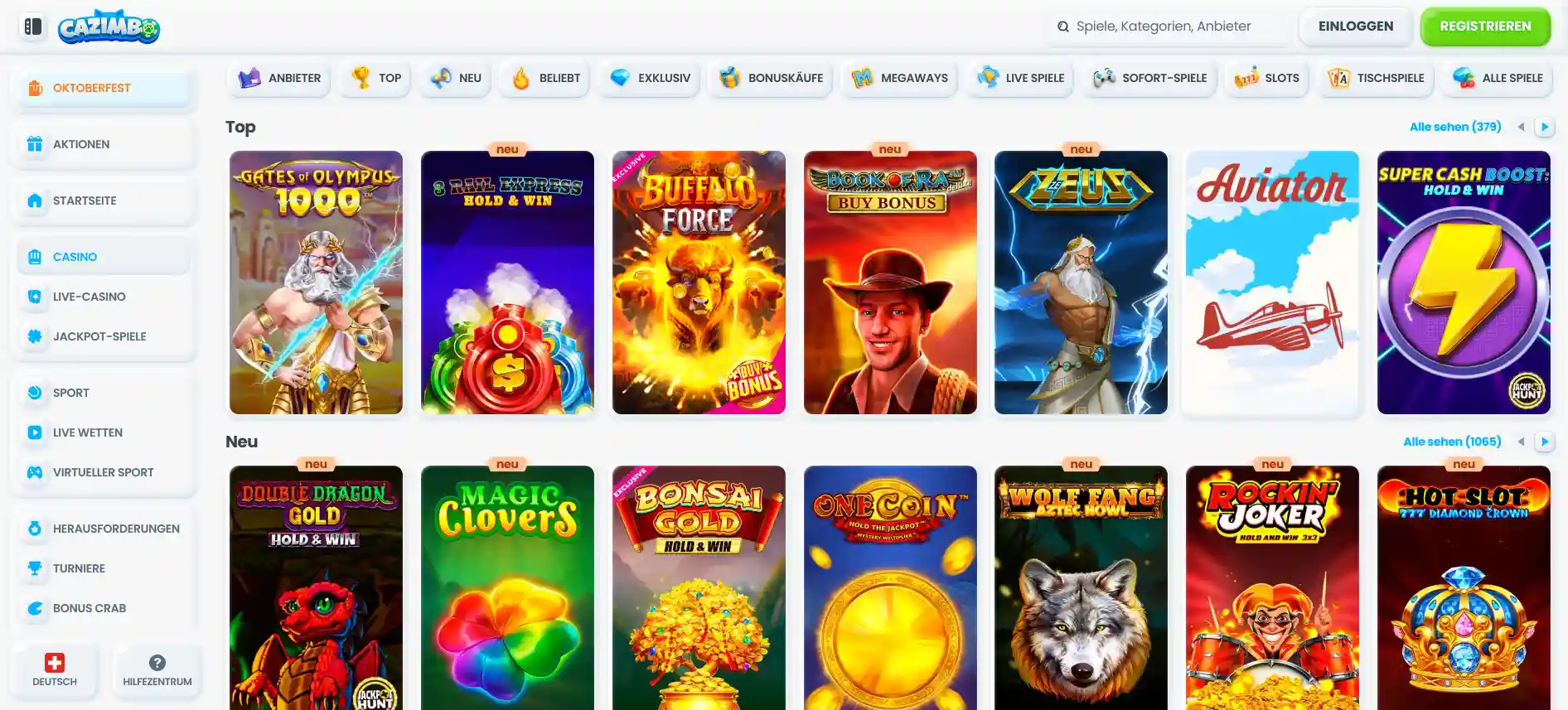 Cazimbo Casino Spiele