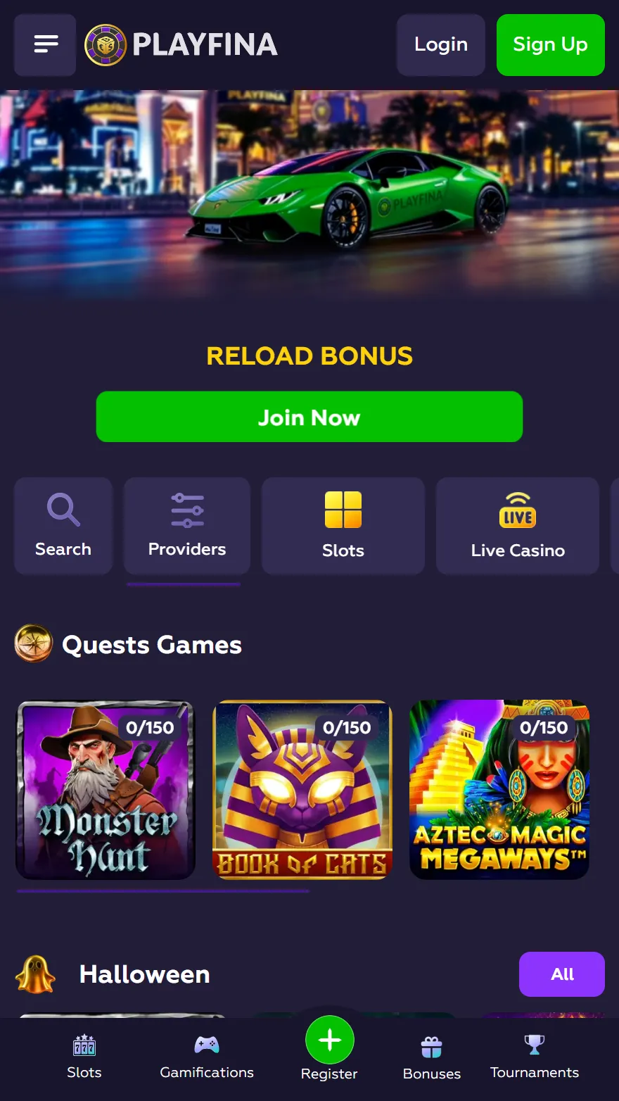 Playfina casino hemsida