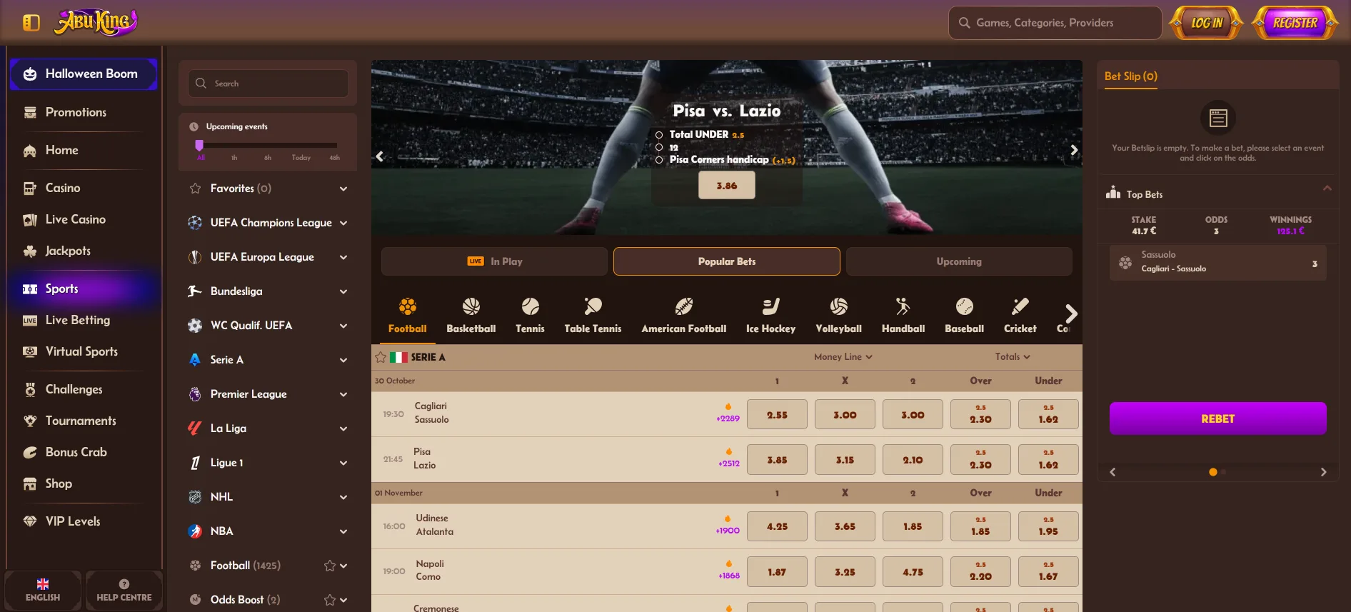 AbuKing тотализатор