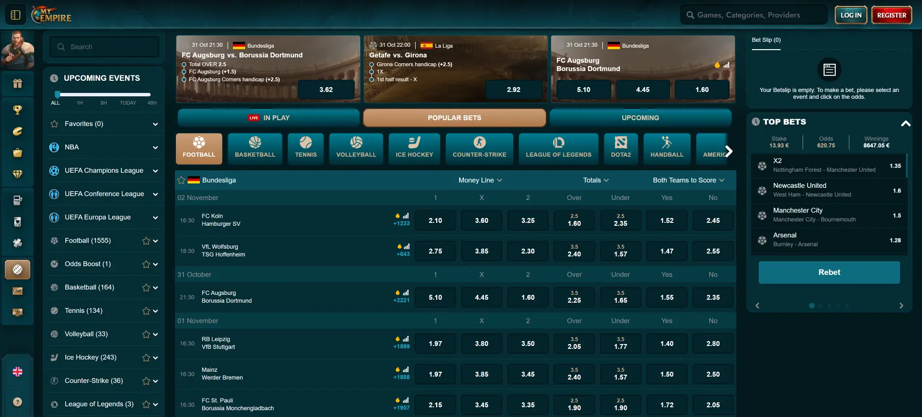 MyEmpire totalizators