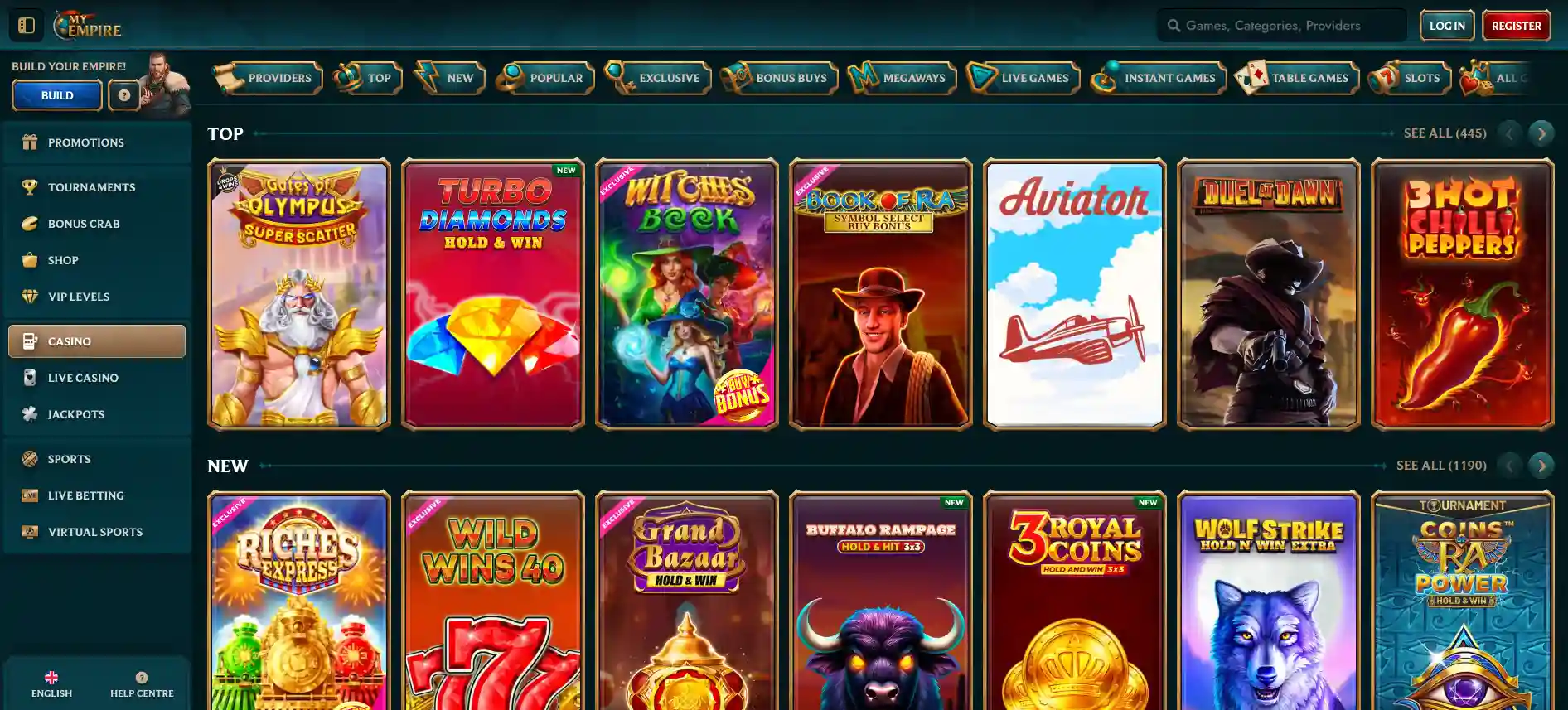 MyEmpire kazino spēles