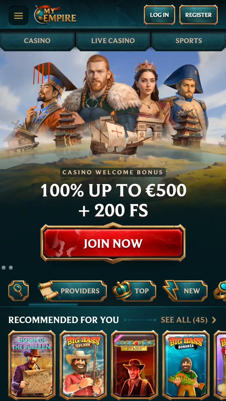 MyEmpire главная страница