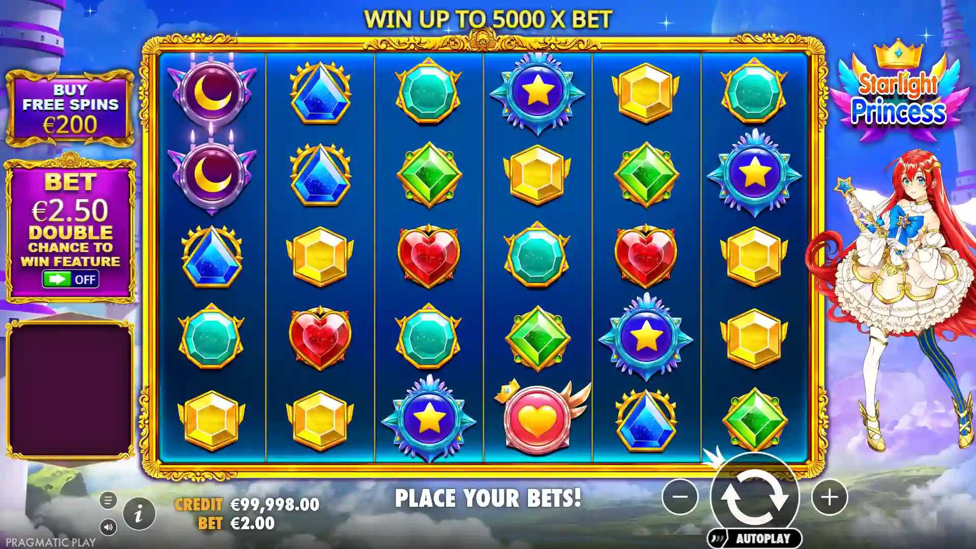 Графика и тема Starlight Princess