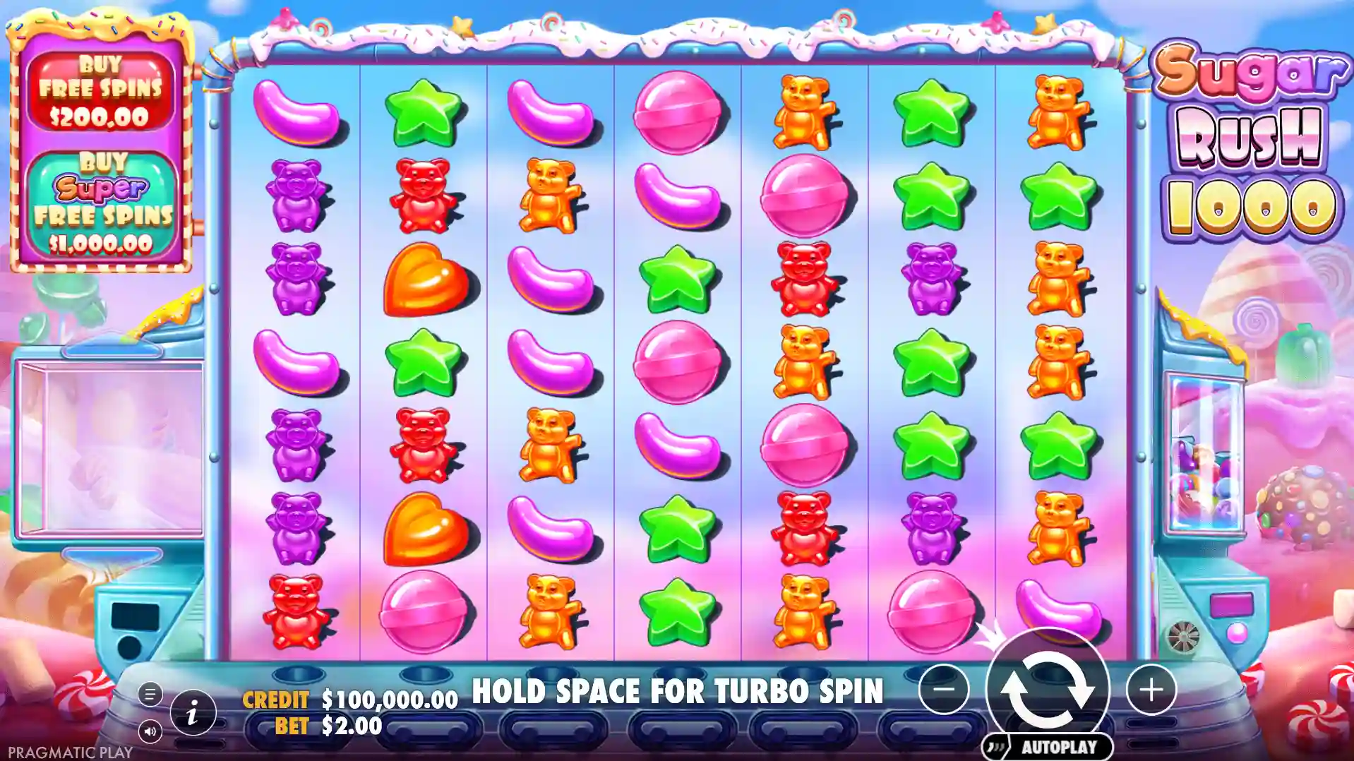 Графика и тема Sugar Rush 1000