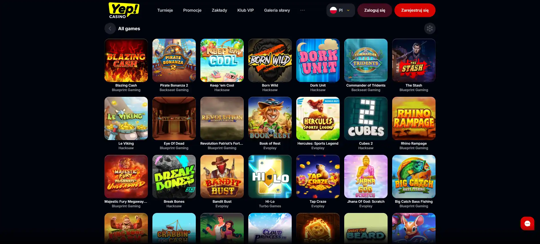 Yep Casino gry