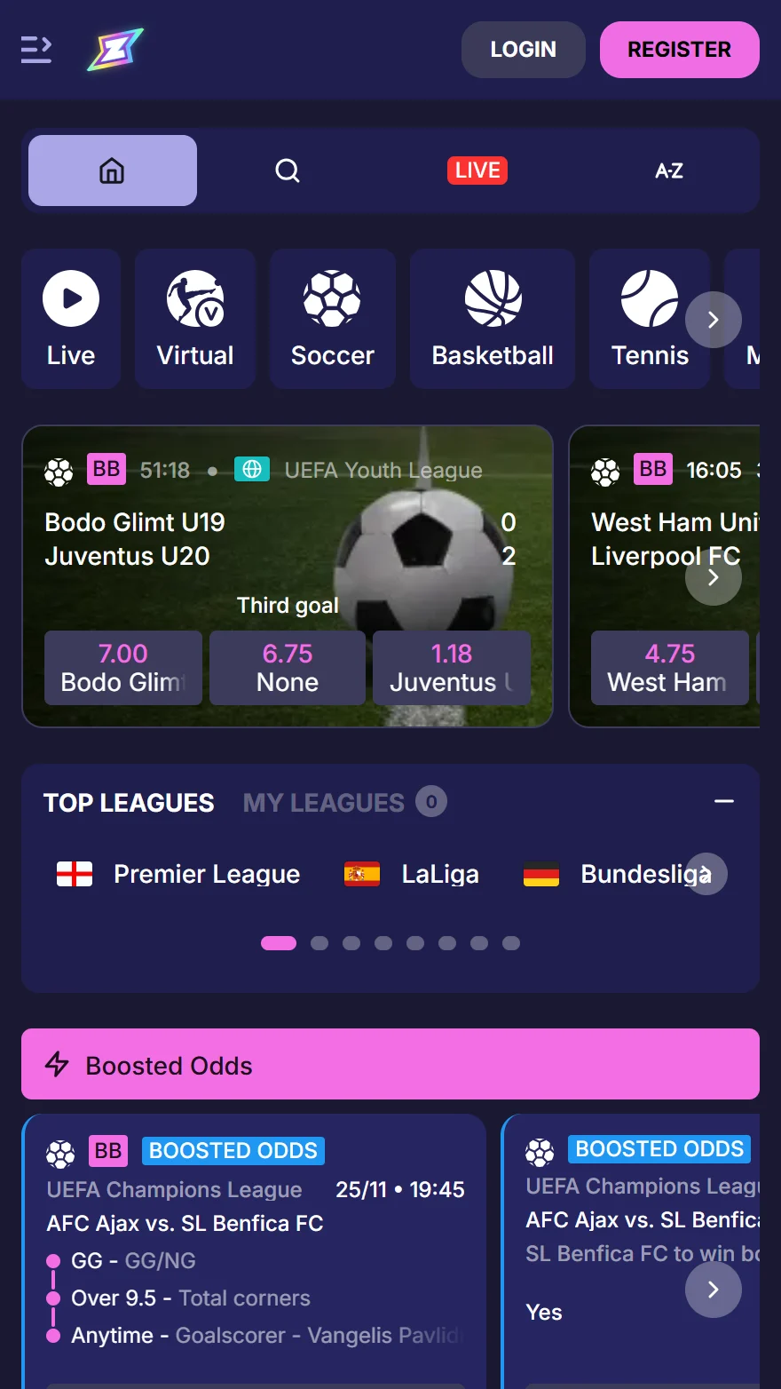 Rizzio страница ставок на спорт