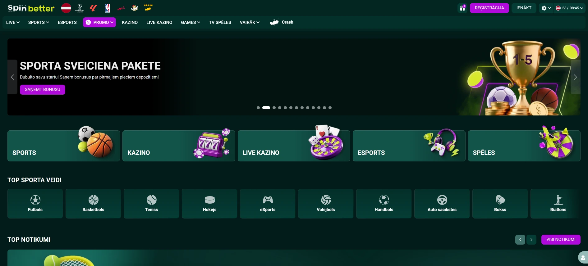 SpinBetter totalizators