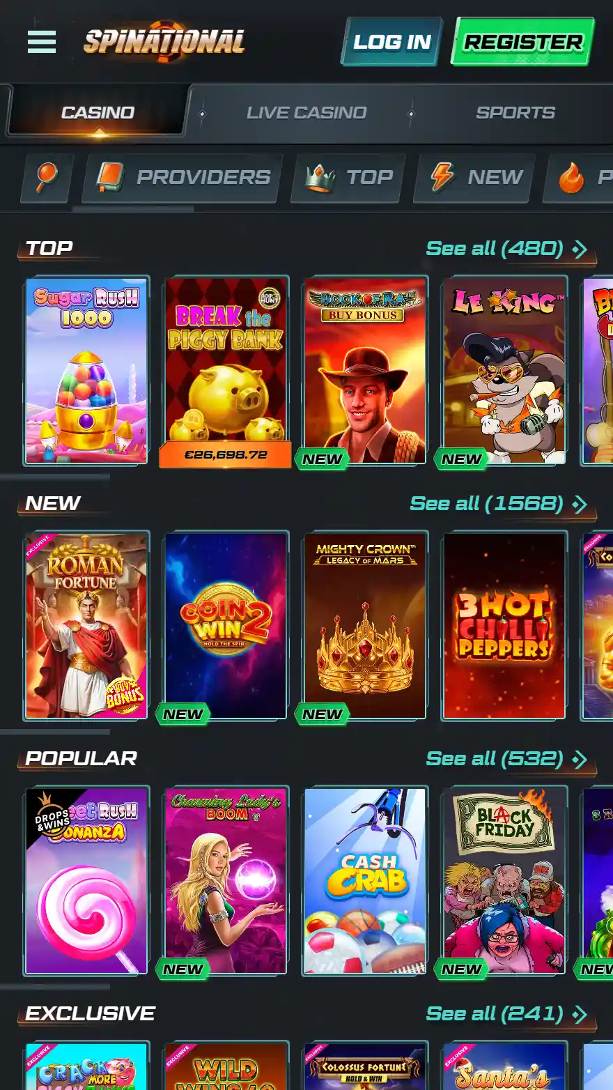 Spinational games page