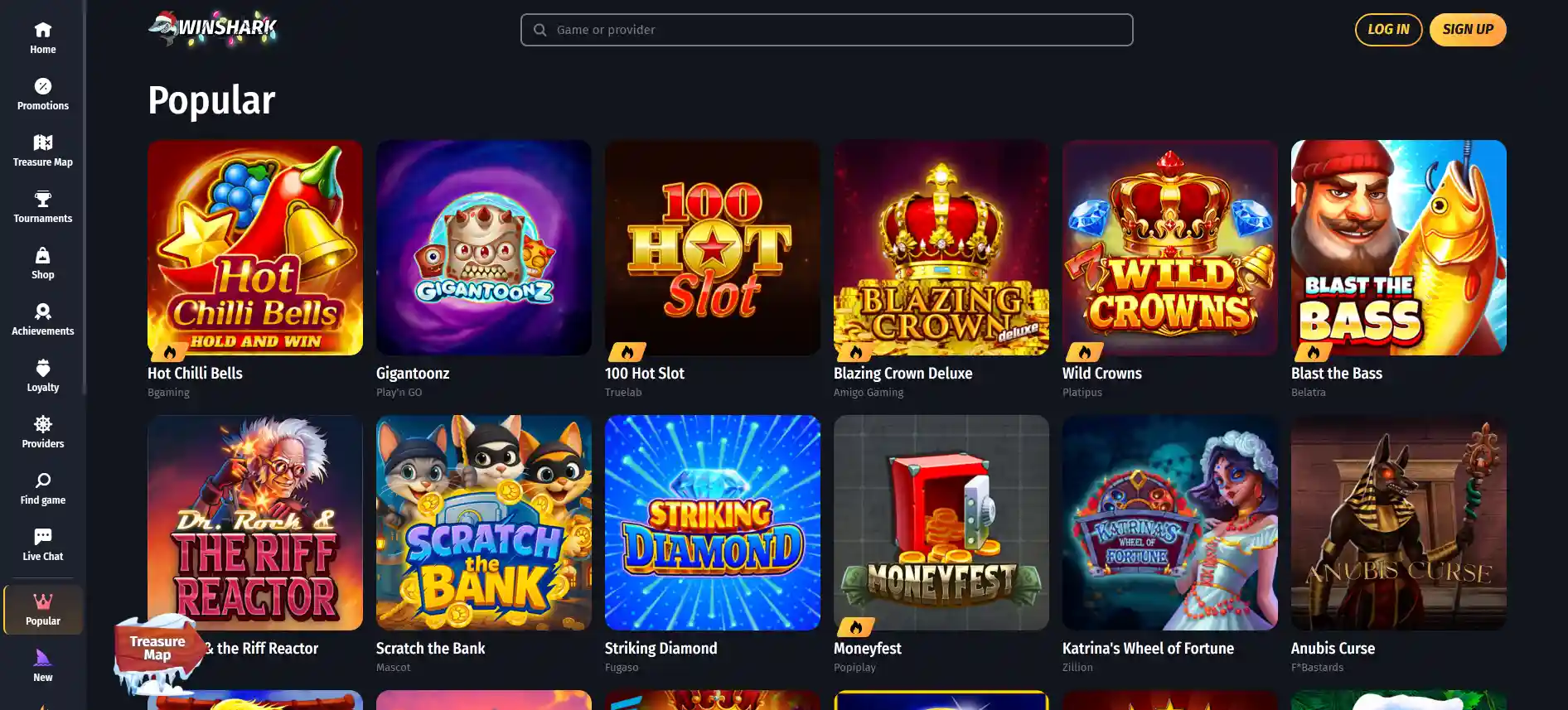 Winshark casino igre