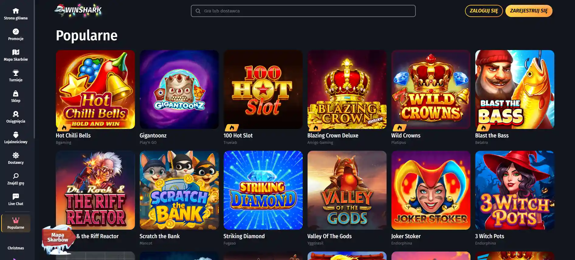 Winshark gry kasynowe