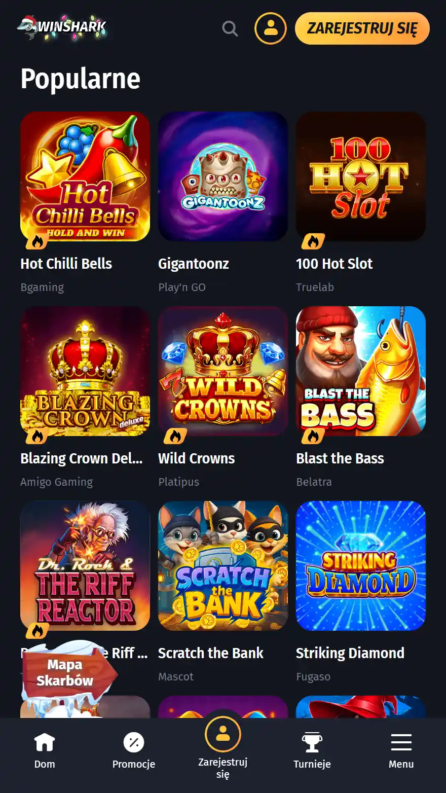 Winshark strona z grami