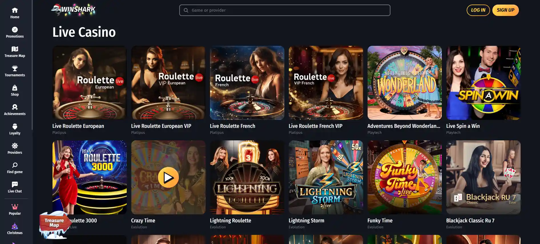 WinShark live casino